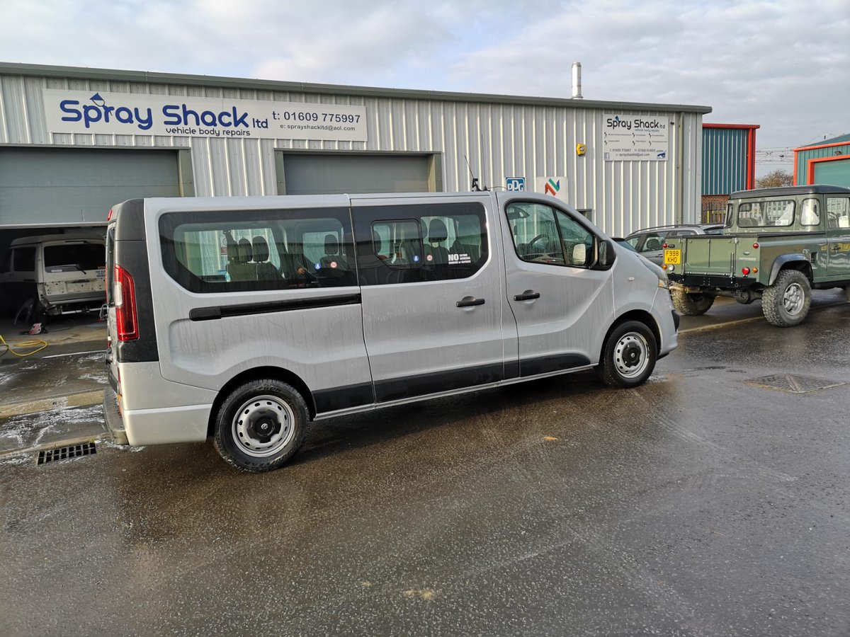 sprayshackltd's tweet image. Taxi Minibus looking as good as new #minibusrepair #bodywork #minibus #taxi