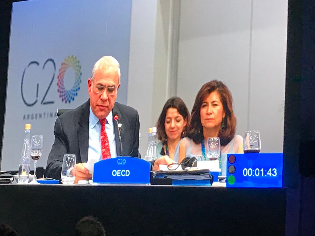 #G20argentina on the discussions on the #Futureofwork + #genderdigitaldivide: #OECDSecGen Gurria calling on reducing the gap on finance, access, participation, and also on STEM + on the fact that 90% of software is done by male only teams! Beyond! Go for skills for everybody.