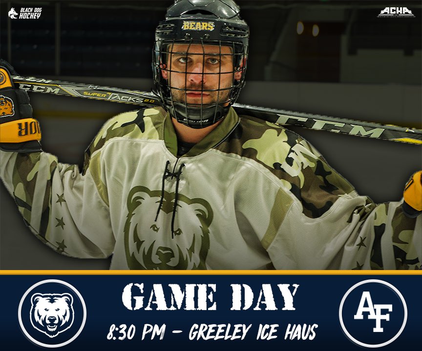 After being on the road for the last six games your Bears are back at the Greeley Ice Haus tonight for the third annual Military Appreciation Night against the Air Force Academy Falcons!