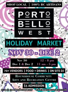 Get into the #Christmas Spirit by heading to #portobellowest Holiday Market this weekend in Downtown #Vancouver