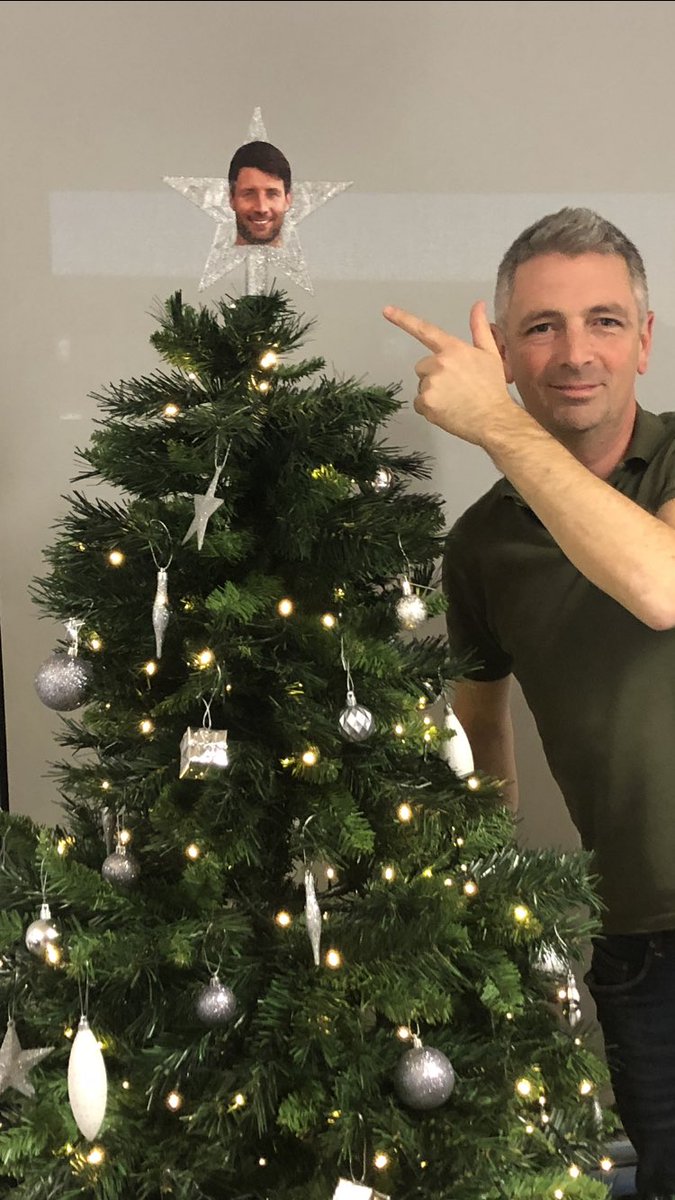 BluecubeCloud's tweet photo. The tree is up at @BluecubeTelecom HQ with our very own Xmas angel on top! #uptheimps #notevendecember @dancowley1 @LincolnCity_FC https://t.co/ZRQlumD92x
