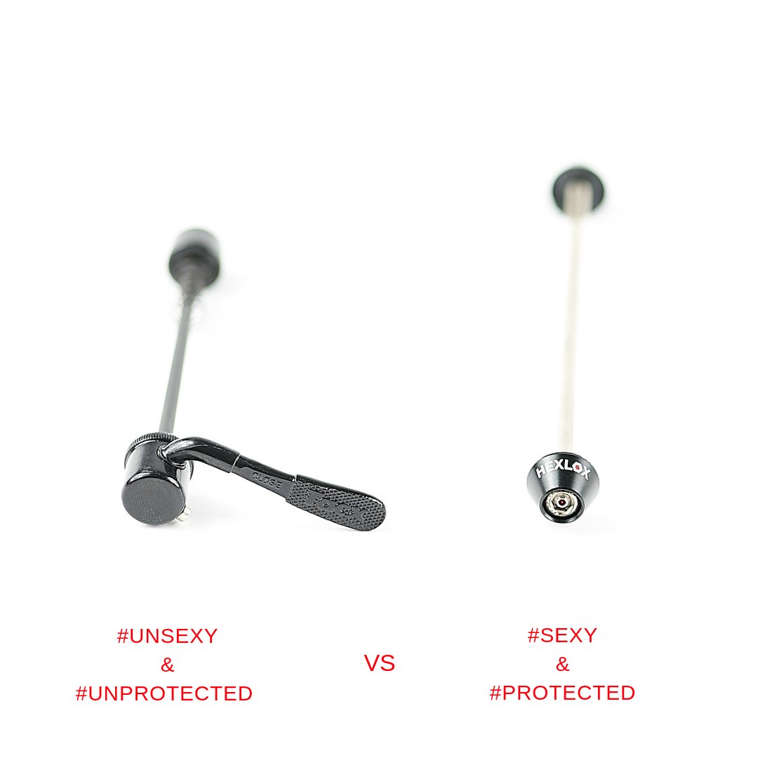 hexlox's tweet image. Check-out our HEX SKEWER secured by HEXLOX - Replace your existing wheel quick release skewer TODAY and secure your wheels from theft! ;-)⠀
⠀
#Hexlox, protect what you love! ⠀⠀

#hexlox #protectwhatyoulove #bikelock #bikeprotection #bikesecurity #wheelprotection