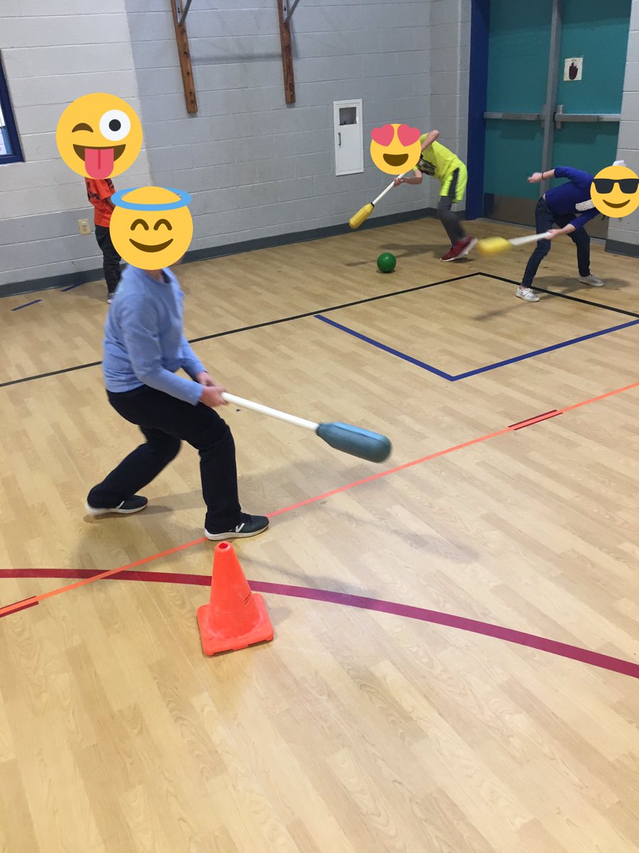 2nd graders <a href="/JamestownAPS/">Jamestown Elementary</a> working on their striking skills w/station work #PhysEd