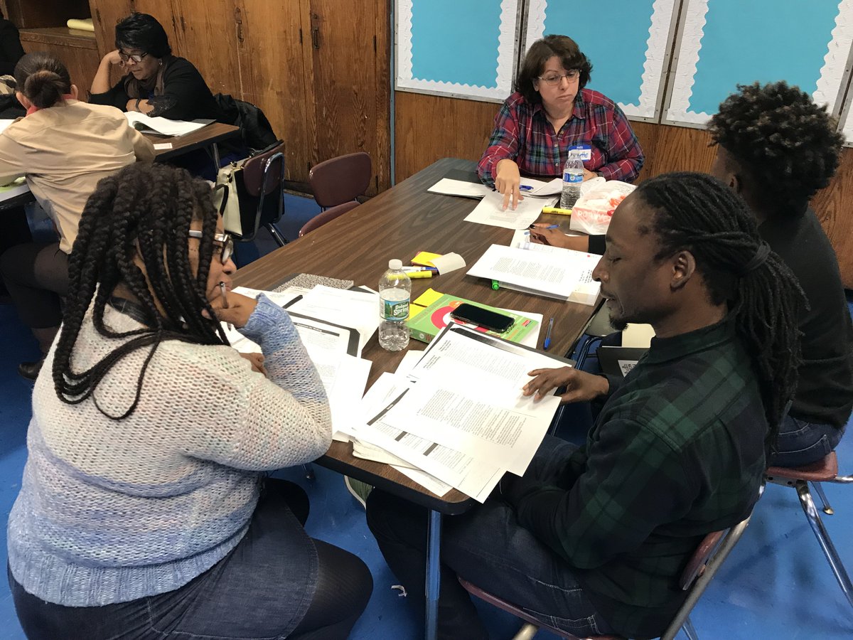 BKNorthNYCDOE's tweet photo. District 13 teachers role playing writing conferences as part of an ongoing study of formative assessment #formativeassessment  
#researchdecideteach https://t.co/m1SsunCvlG