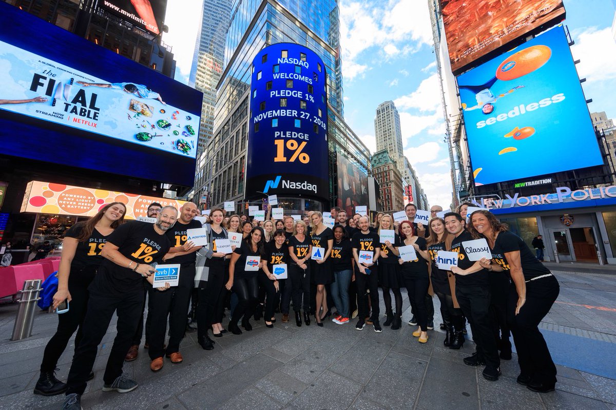 What a week! We are still beaming with excitement and joy after celebrating #Pledge1Gives with members around the world, and ringing the opening bell @nasdaq on #GivingTuesday. Thank you to all of our members who are having an impact - YOU are what makes this movement a reality!