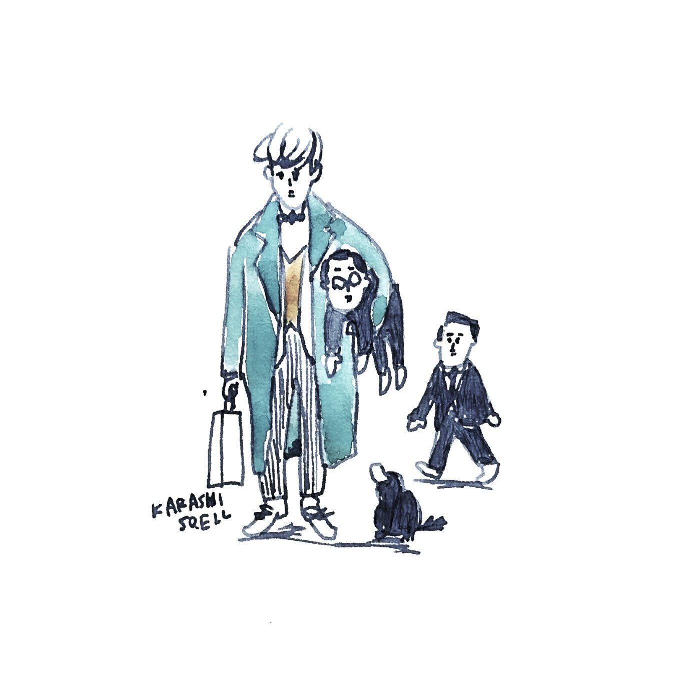 カラシソエル イラストレーター No Twitter 今日のイラスト 魔法動物と間違えられた小さいおじさん 今日のカラシイラスト ファンタビ