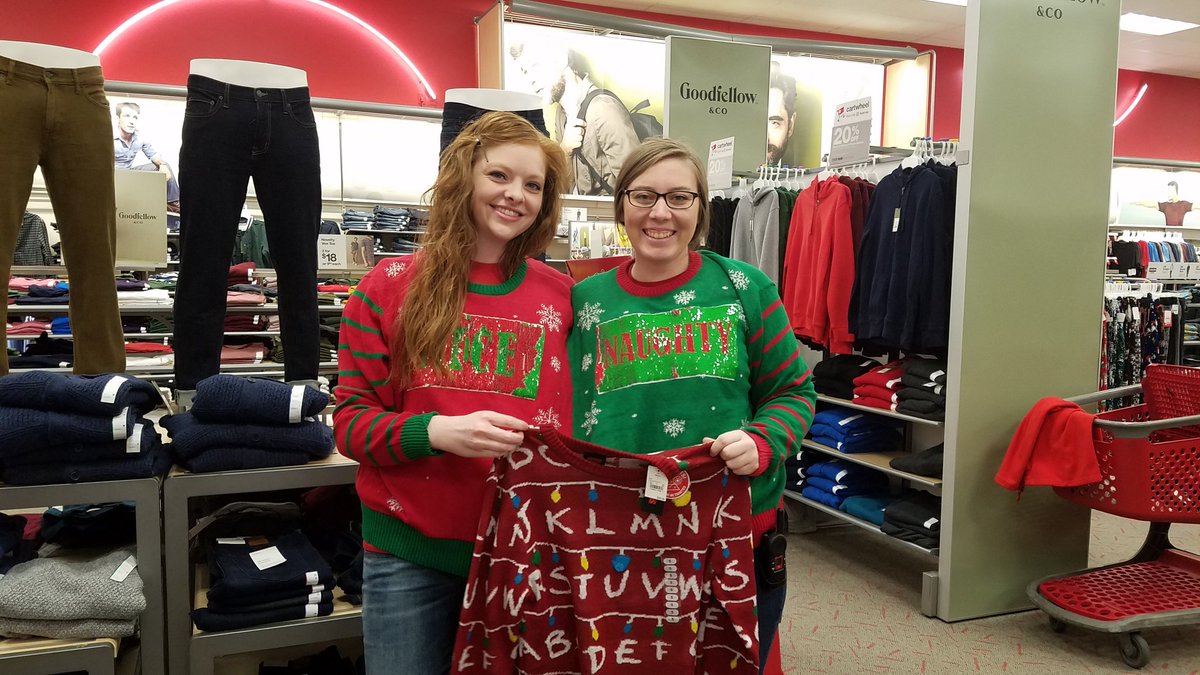 Sweater folding fun!!!! #doublesweaterfun
#uglysweater
#naughtyornice
#lovemyteam