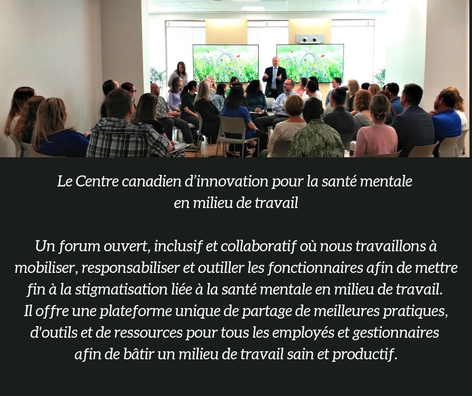 mariobaril's tweet photo. Le Centre canadien d'innovation pour la santé mentale en milieu de travail bâtit un milieu de travail sain et productif. @Greffier_GC;@JohnKnubley;#GC2020;#GCStories https://t.co/BjAunwurms