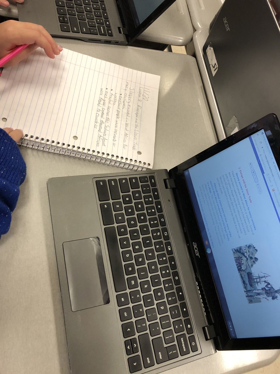Working on our study skills and note taking, the old fashioned way! Mixing tech with paper and pencils! <a href="/MTPSNJ/">Marlboro Twp Schools</a> @MarlboroElem