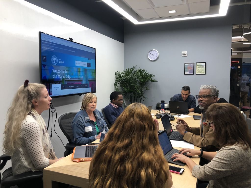CodeForMiami's tweet photo. Last night we held a Civic User Testing session #CUTGroup for the @cityofmiami new beta site. Building a better Miami through citizen feedback!
Let's build a better Miami, together.
Thank you @VentureCafeMIA for hosting us! https://t.co/9fglp6hlXs
