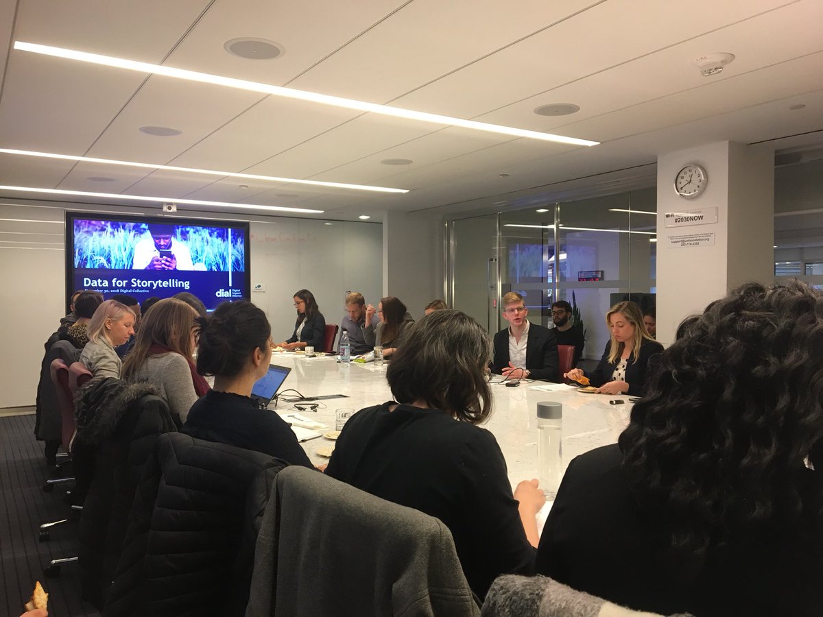 DigiCollective's tweet photo. Last Digital Collective Meeting of the year! 

Today we are focusing on #data visualization! We are excited to learn how @DIAL_community is utilizing data for development. #data4dev https://t.co/2YRp1RYpE3