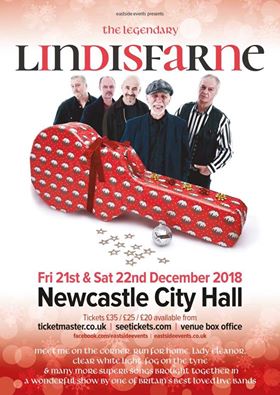 Countdown to Christmas @cityh4ll Newcastle 21 &amp; 22 Dec has begun. Rehearsals under way and Up Close and Seasonal gigs imminent - Morecambe 7, Liverpool 8&amp;9, Carlisle 13, Kinross 14, Halifax 19 all sold out!
Info at lindisfarne.com