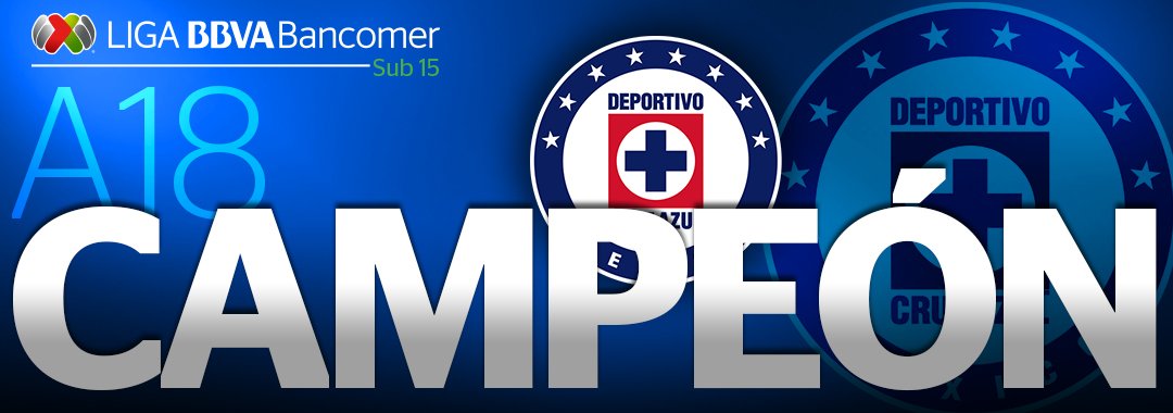 LigaBBVAMX's tweet photo. ¡Felicitamos al @Cruz_Azul_FC por su título de la #Sub15LIGAMX !

🎊🎉

¡Disfruten este logro, muchachos! 👏⚽️ https://t.co/adZP6VNM7C