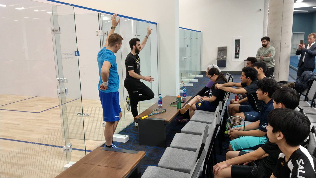 UrbanSquash_TO's tweet photo. So #grateful to @nickmatthew and @darylselby for giving our students a private #squash clinic at the #amazing @tenxtoronto! Thank you so much! #charity #fitness #toronto #training #athletes #wolfvbeard #nickmatthew #darylselby #thankful #tenxtoronto https://t.co/7fkWjPTNG1