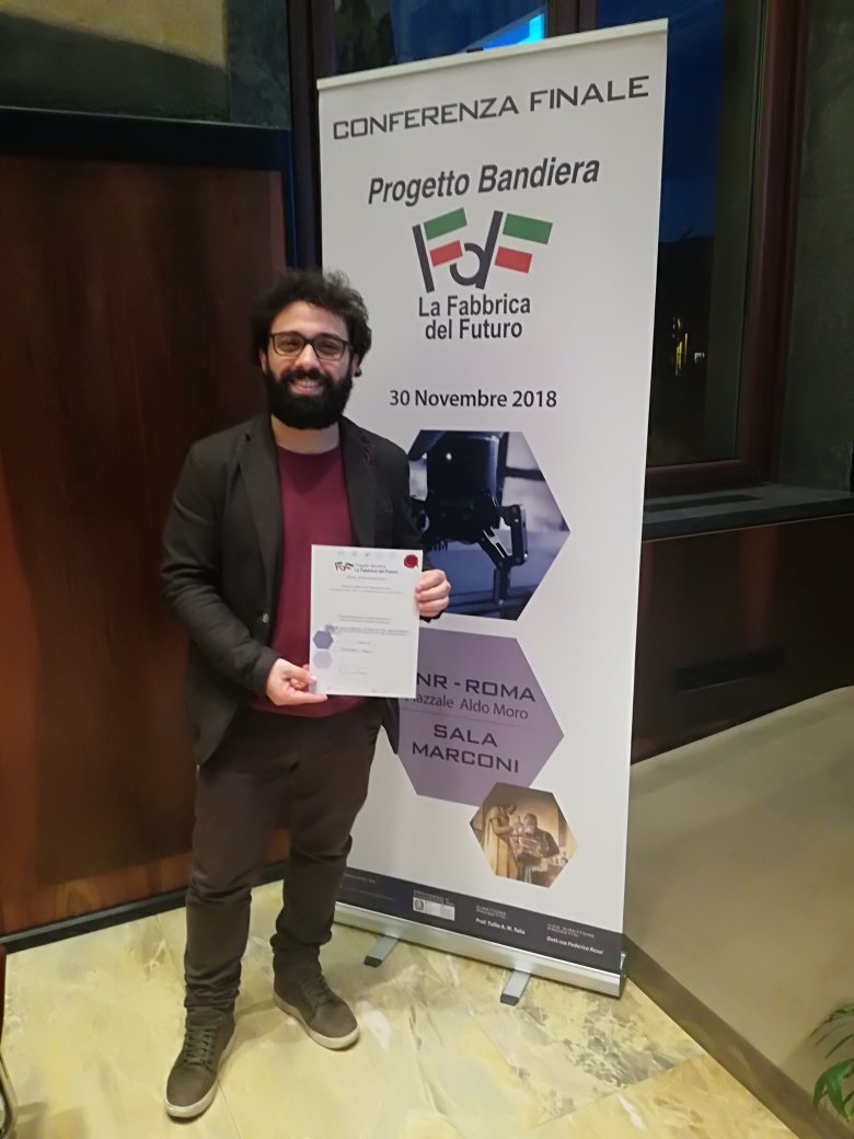 CnrIpcb's tweet photo. @GennaroRollo di #IPCB vince il contest dell'evento finale del progetto bandiera La #fabbricadelfuturo con il progetto "Prelude-Modular multi sensor system for the identification of complex end of life products in circular economy factories"
@FdF_FinalEvent https://t.co/TaZek9LisI