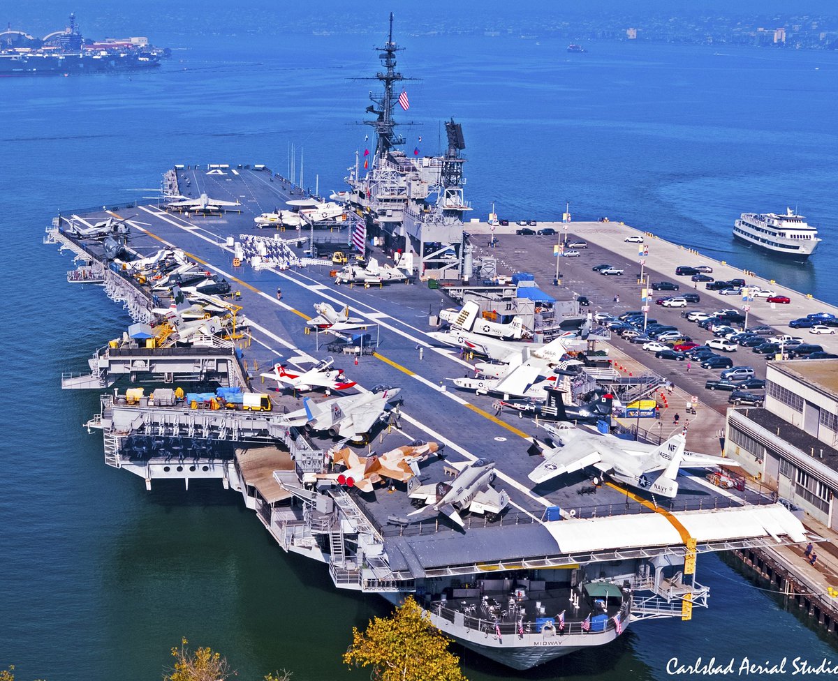 USSMidwayMuseum's tweet photo. ⚓️ F L I G H T // D E C K // F R I D A Y ⚓️
RT if you recognize at least 2 of the aircraft on our flight deck!
#ussmidway #usnavy #navalaviation #flightdeck #flightdeckviews #aircraftcarriers #aircraft #sandiegoviews #aerialphotography
📷: Carlsbad Aerial Studio https://t.co/LLVOkCliHC