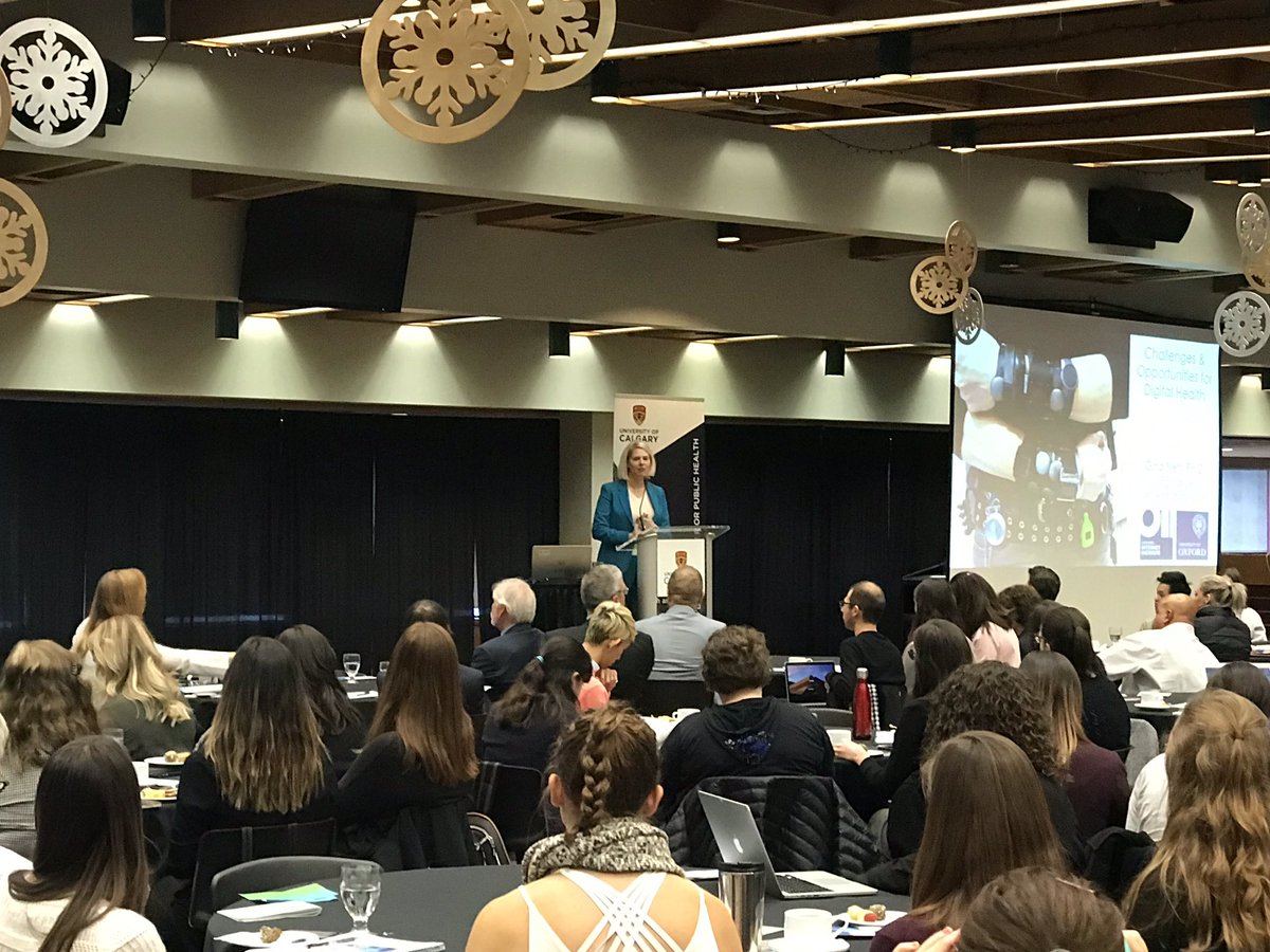 OBrien_IPH's tweet photo. We're back from a short break and excited to welcome @sociologyoxford's @ginasue to talk about the challenges and opportunities for #DigitalHealth. #HealthBytesYYC https://t.co/T9lty2VyRT