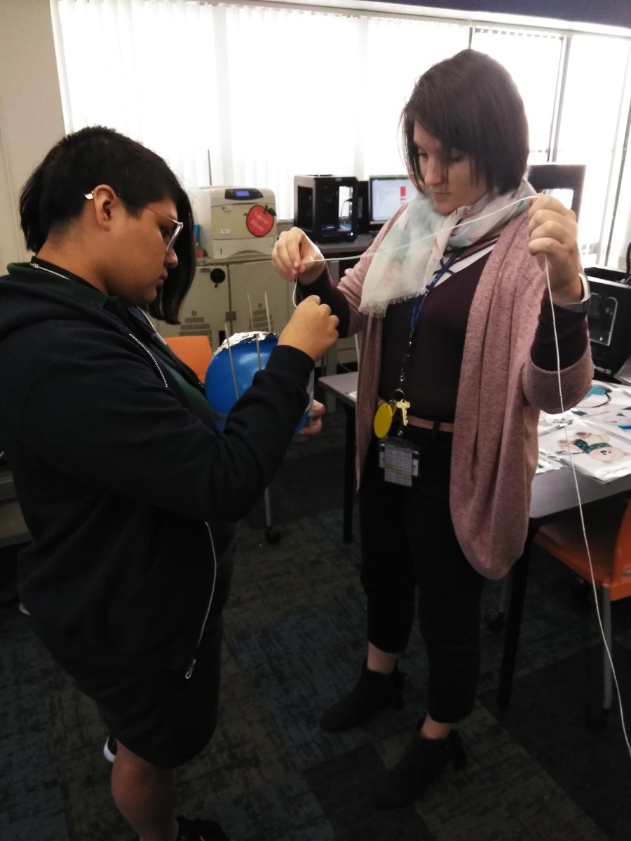 MS_MediaCenter's tweet image. Innovation Thursday was a Balloon Battle. Students had to modify their balloons to withstand destruction from their opponents.  They were given materials and no instructions. They came up with designs and were pleasantly surprised. #problemsolve #studentled #selflearn