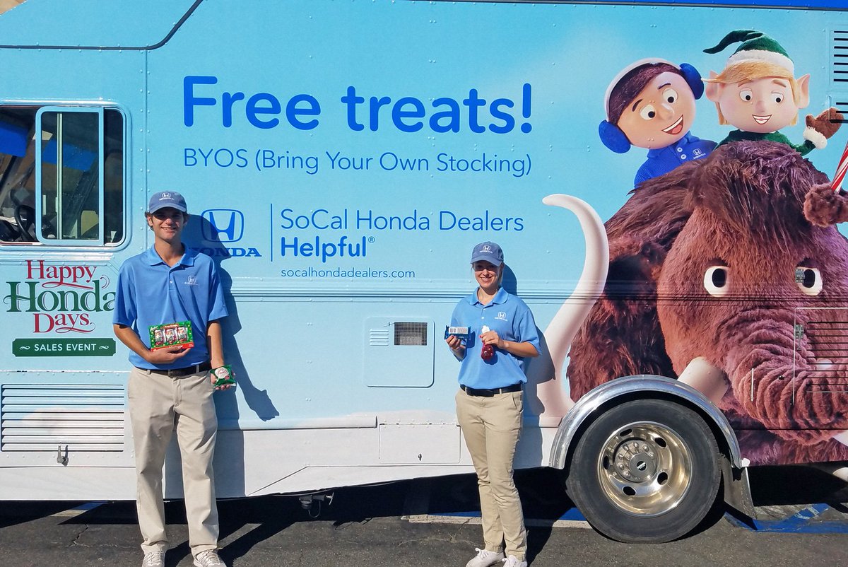 Socal Honda Dealers We Re Hittin The Streets With Free Treats Keep An Eye Out For Our Free Holiday Treat Truck In Glendora Corona Los Angeles Ventura And Oxnard This Week Socal Honda Dealers We Re Hittin The Streets With Free Treats Keep An Eye Out For Our Free Holiday Treat Truck In Glendora Corona Los Angeles Ventura And Oxnard This Week