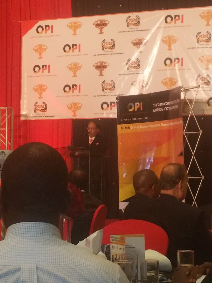 Mr. Ramamurthy Managing Director of @TwigaChemicals giving a testimony of how impactful the OPI model that lead to being awarded the Company of the Year in 2017 has been to his company.
#KIMCOYA2018 @KIMKenya