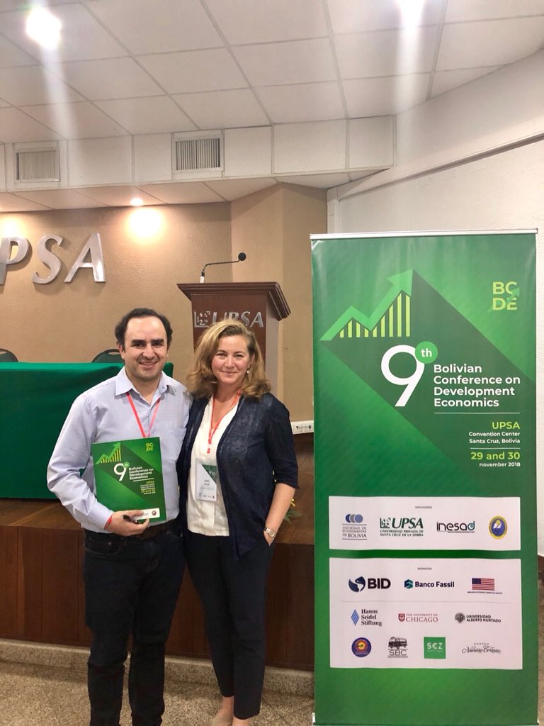 LuisEdwinG's tweet photo. Thank you very much prof @ariel_kalil @HarrisPolicy @HarrisBIPLab for accepting to be our Keynote Speaker at #BCDE9 At @UPSABolivia organized by @SEBOLBolivia https://t.co/HKGbXCsk6E