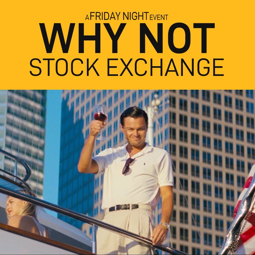 The weekend is there! Who is ready for a drink! #StockExchange #WhyNot