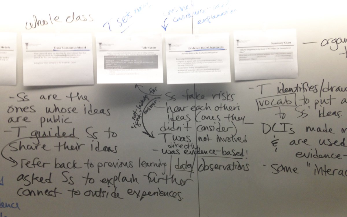 NGSS_tweeps's tweet image. .@SCSUTeach PSTs decompose explain phase. As we do, we talk more explicitly abt role of T &amp;amp; Ss, #sciencevocabulary, intrctv drct instrctn, using the C-E-R frmwrk, "back-pocket" Qs, use of "poker face" &amp;amp; #talkmoves during whole-clss discussn, cnnctns 2 #CommonCore #NGSSchat