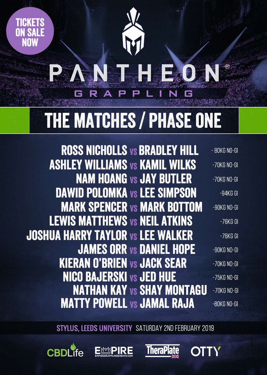 PHASE 1 matches announced! 😱 PHASE 2 announced next week including a 100% UK exclusive! 👀🔥 tickets 👉 pantheonfight.com