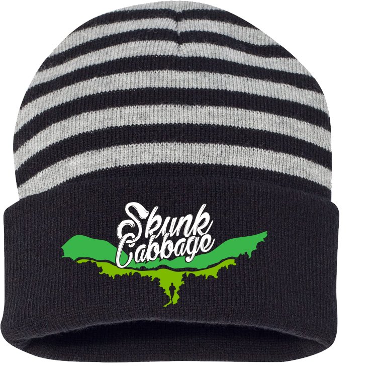 FLRCIthaca's tweet photo. Last year many of you finished the #SkunkCabbageClassic in the midst of a snow squall, so this year we’ll help you plan ahead to keep your noggin toasty. New for 2019, we have Skunk beanies for sale for $15. Add one to your cart when you register! #ithacaiscold https://t.co/abrnsEJyhQ