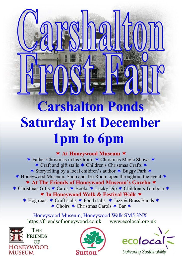 HoneywoodMuseum's tweet photo. Tomorrow!! I've just heard that Father Christmas has set out to be with us 🎅🎅🎅!! Our Ticket Kiosk opens at 12 noon, and the Frost Fair gets into full swing at 1pm. The forecast rain for the morning should have passed by the afternoon! See you there!! https://t.co/vfTitszTEL