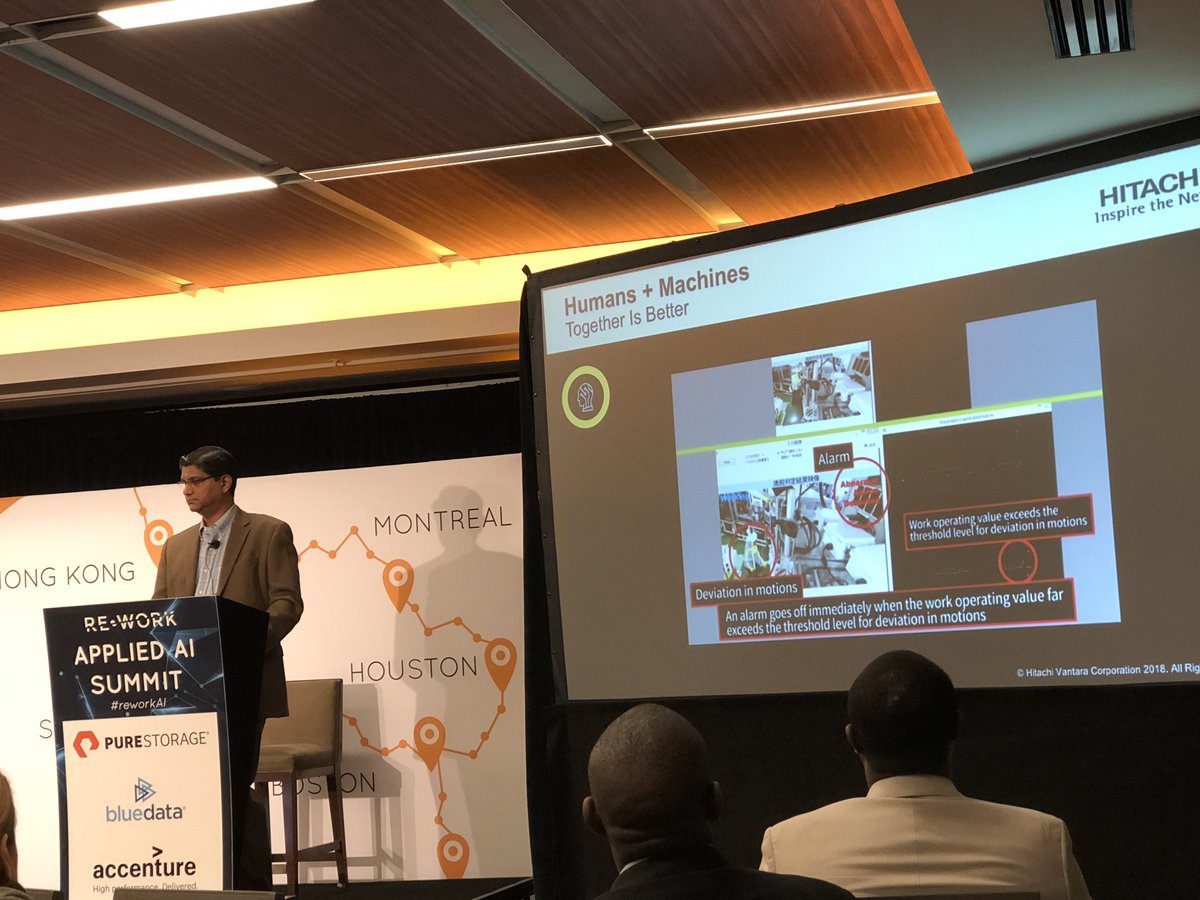 AiProcuremntLab's tweet photo. Using AI to optimize processes. @HitachiGlobal @SathRao Presenting #ReworkAI roadmap to accelerating value for #ArtificialInteligence in #Manufacturing @teamrework @reworkAI @reworkpip #reworkDEVOPS “Humans + Machines - Together is Better” https://t.co/juv62EwCZl