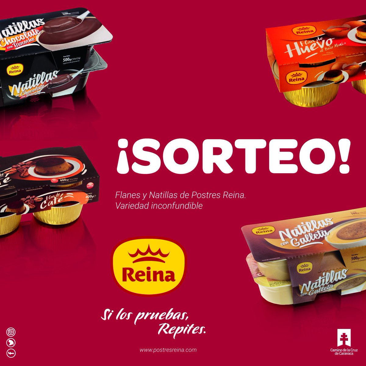 PostresReina's tweet photo. 📣¡SORTEO!📣 Gana un fantástico #Lote Surtido de #PostresReina haciendo #retweet de esta publicación 🍮🥄😋
Puedes ser uno de los 3 afortunados GANADORES
Fin promoción: 5 de Diciembre 17:00h

¡Participa! https://t.co/MKqVnKCD4s