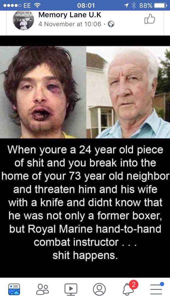 keatingteam1's tweet photo. Ooooooh poor choice of “defenceless pensioner” to attack and burgle with a knife https://t.co/j9VDJBt7iK