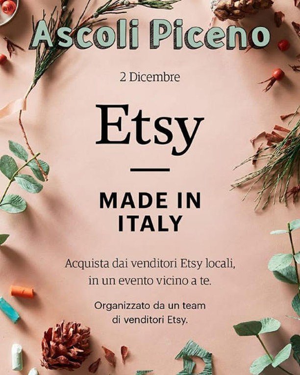 Arriva per la prima volta ad Ascoli Piceno, Etsy Made in Italy. 🎅🏼
Domenica 2 Dicembre presso il Chiostro di San Francesco, nel centro storico della città un piccolo Christmas Market d'autore. 
Partner fra creativi e artigiani esporanno il meglio della l… ift.tt/2KIdUnn