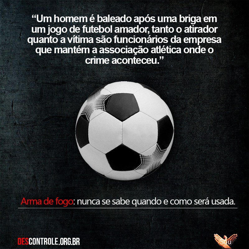 isoudapaz's tweet image. Armas transformam discussões banais em tragédias. Todos os dias vemos  casos que deixam claro que não dá para garantir que uma arma será usada  em legítima defesa – este é apenas um deles.
Conheça o #Descontrole: descontrole.org.br