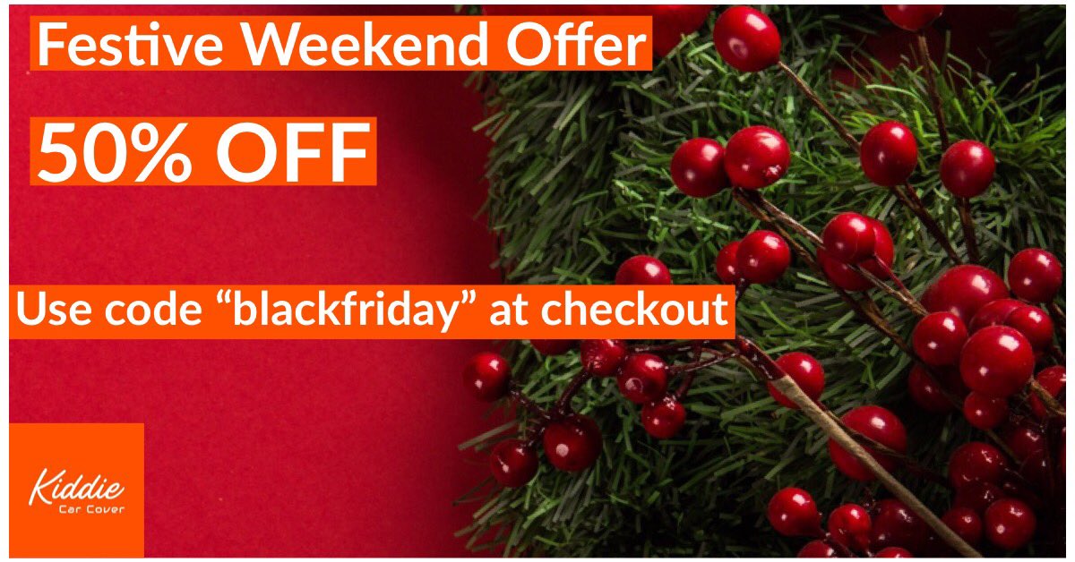 KiddieCarCover's tweet photo. As it is the first weekend of December we thought we would be a little extra generous by continuing our 50% off offer for the weekend &amp; it will end 3rd December. So grab your kiddie Car Cover now for just £10 by using the code “blackfriday” 
https://t.co/p23qDMZtpX
#gifts #friyay https://t.co/Ve0mIuGcYi