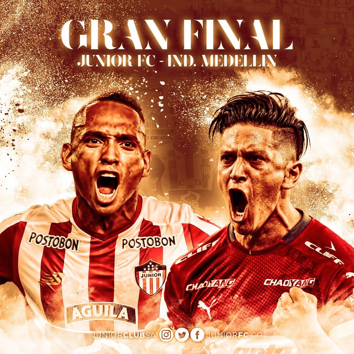 JuniorClubSA's tweet photo. 📅✅| ¡CONFIRMADO! 

Final de Ida - Liga Águila II
📅 8 de diciembre 
⌚ 7:00 PM 
🔑 @JuniorClubSA 🆚 @DIM_Oficial 

Final de vuelta - Liga Águila 
📅 16 de diciembre 
⌚ 4:30 PM
🔑 @DIM_Oficial 🆚 @JuniorClubSA 

¡VAMOS JUNTOS! 

#JuntosSomosMás
#VamosJunior🔴⚪🔵 https://t.co/tUQjZV211A