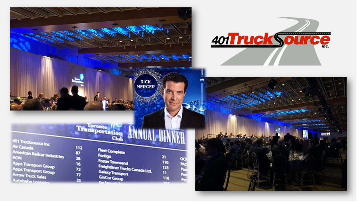 401TruckSource's tweet photo. Great night @TorTransClub Gala with guests and @JonnDrewery .  @rickmercer was very entertaining.  Thank you for a great night!!! https://t.co/cbNPudf0FY
