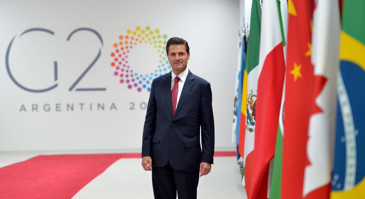 En el último día de su gobierno y luego de la firma del #TMEC, el Presidente <a href="/EPN/">Enrique Peña Nieto</a> asistió al Retiro de Líderes de la Cumbre del #G20, que se realiza en Buenos Aires, Argentina <a href="/g20org/">G20 South Africa</a> ow.ly/YGhu30mOYmE