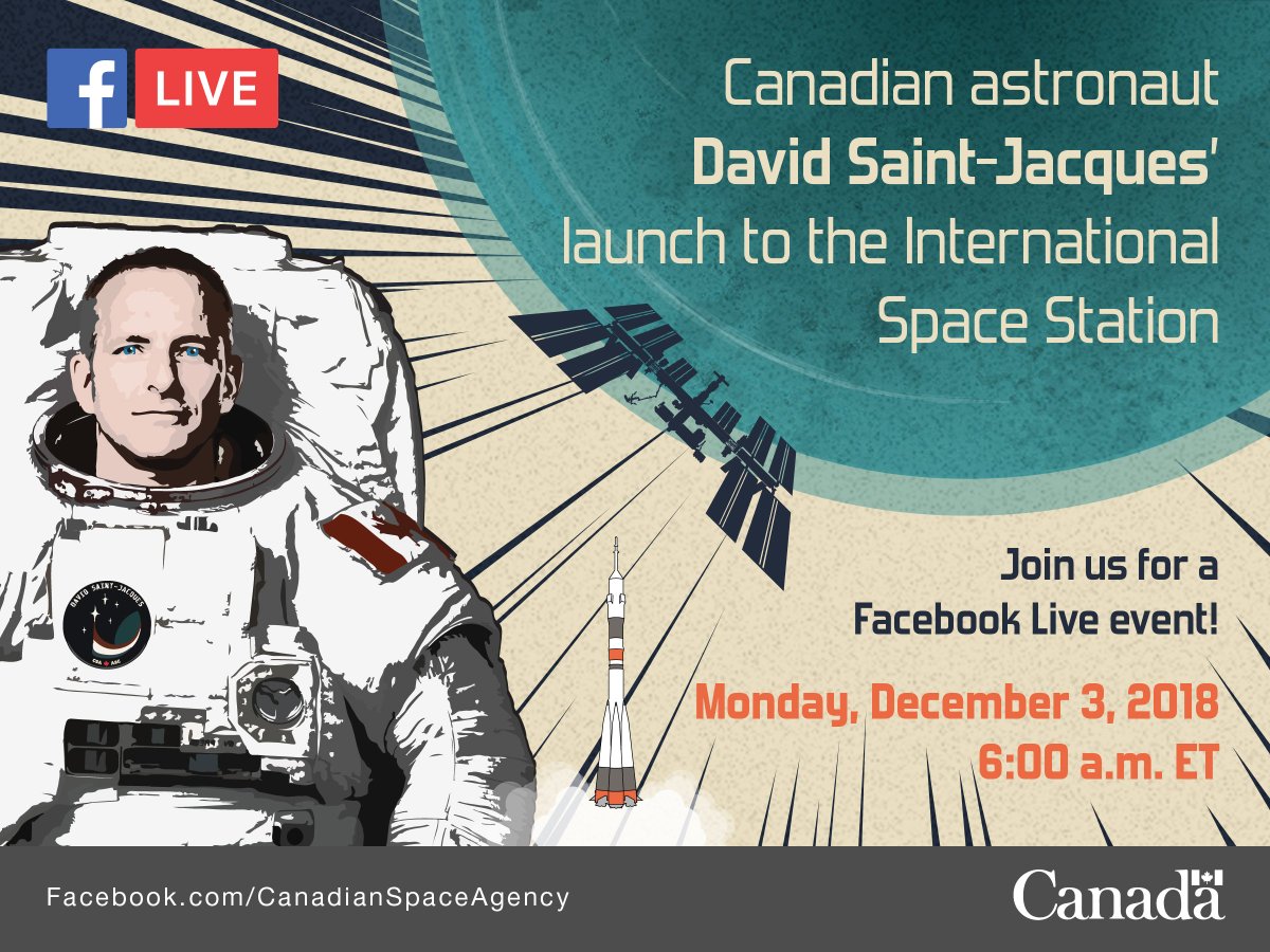 csa_asc's tweet photo. Don’t miss Monday’s big launch LIVE at 6:00 a.m. ET with former CSA astronaut @RobertThirsk and current CSA astronaut @Astro_Jenni! #DareToExplore https://t.co/AWTkUlEGPe