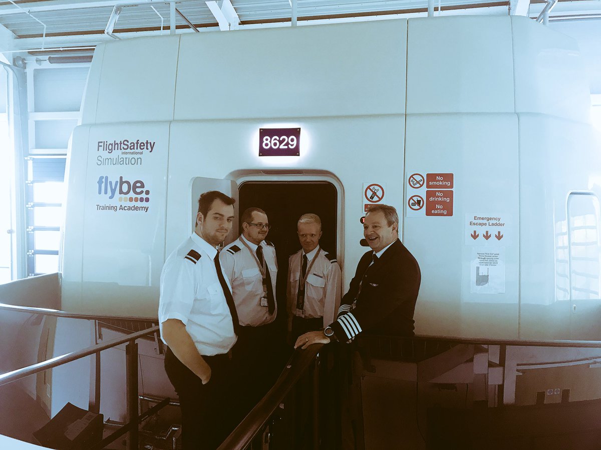 MajaGedosev's tweet photo. @flybe Training Academy today enjoying the SIM ride along with our guests currently @ Aviation South West, soon to join @flybe!!!
#Training #pilots #inspiration #flybe #flyshe #aviation #exeter #aviationschoolUK #pilotsofthefuture #proud https://t.co/dUzHgfXYEN