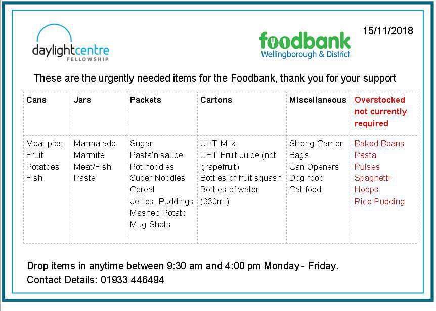 wellyorg's tweet image. Please give generously to our local #foodbank @daylightcentre #Wellingborough #Northamptonshire