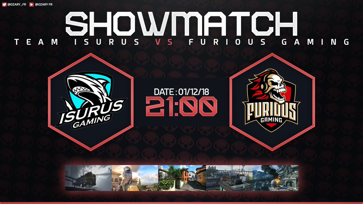 Ozary_Fr's tweet photo. 🚨 Showmatch 

📅 Samedi 1 Décembre 2018

🕘 21H

🎮 @teamisurus Vs @FuriousGamingLA 🎮

🎙️ Casté par @Ozary_Fr 🇫🇷

🎥 https://t.co/AczEZ2ITZF https://t.co/wSjTFxDhoN