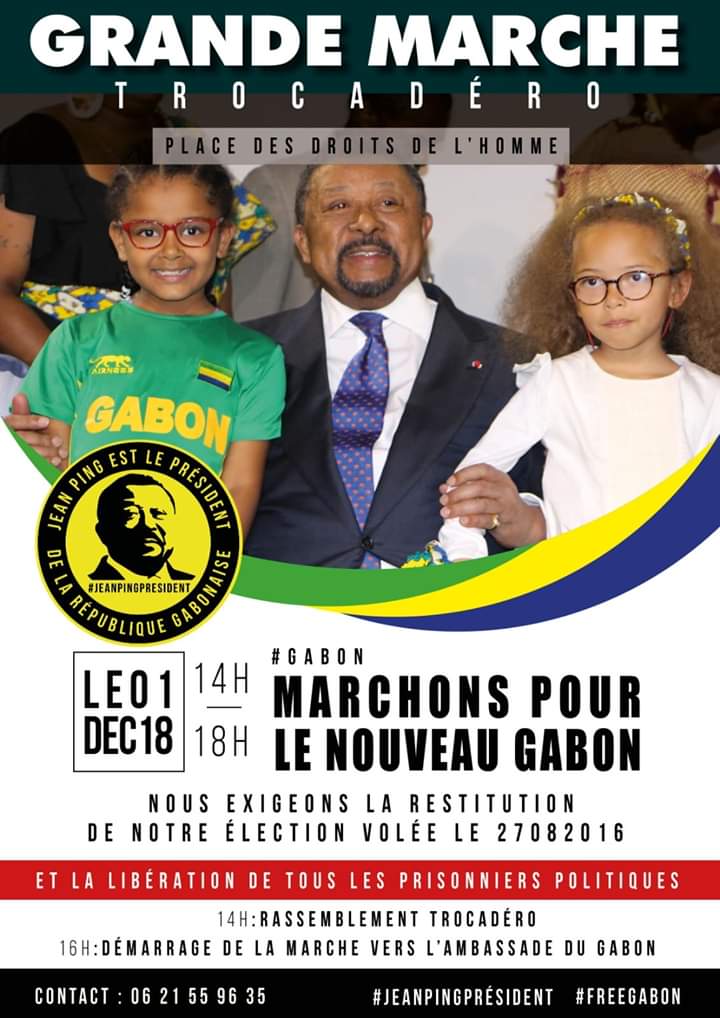 Officiel_anotho's tweet photo. Mr.@EmmanuelMacron,
#118e semaine que le #Peuple #Gabonais est #EnMarche ! contre la #DictatureCinquentenaire de la #Famillebongoondimba.
@PRJeanPing
@JustinTrudeau
@jo_leinen
@GabrielMariya
@Europarl_FR
@yjadot
@fabricearfi
@LeParisien_75
@JLMelenchon
@Place_Beauvau https://t.co/hyTnYbqIzb