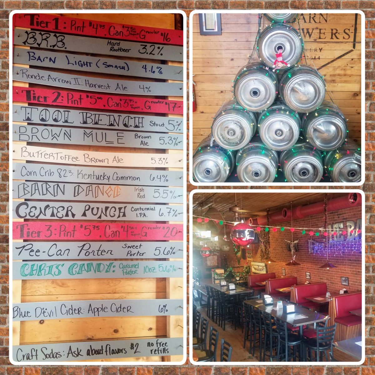 barnbrewers's tweet photo. Your On Tap board for the weekend. TGIF! And we did some holiday decorating.🍺🎄 Live music this weekend, too. #Lawtonmi #Mibeer 

P.S. Don't forget we're a #Toys4Tots  location. https://t.co/bNslcFDIy5