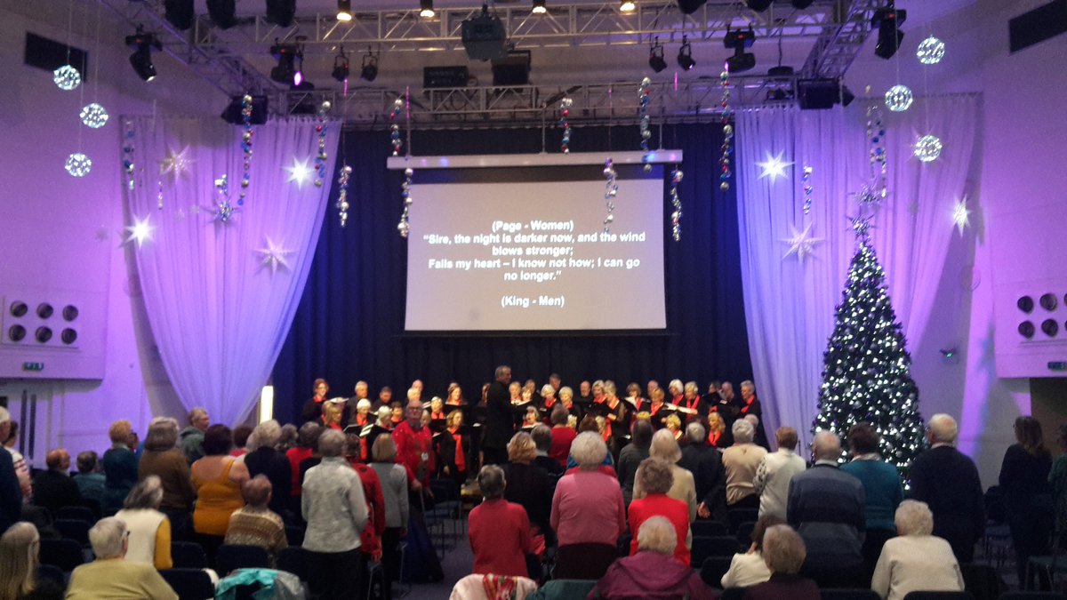 We've discovered a new way to exercise...sing songs where you stand up to sing your different parts! A great time was had by all at the local carol service for #OlderPeople in #Winchester! #EndLoneliness #AgingisFun