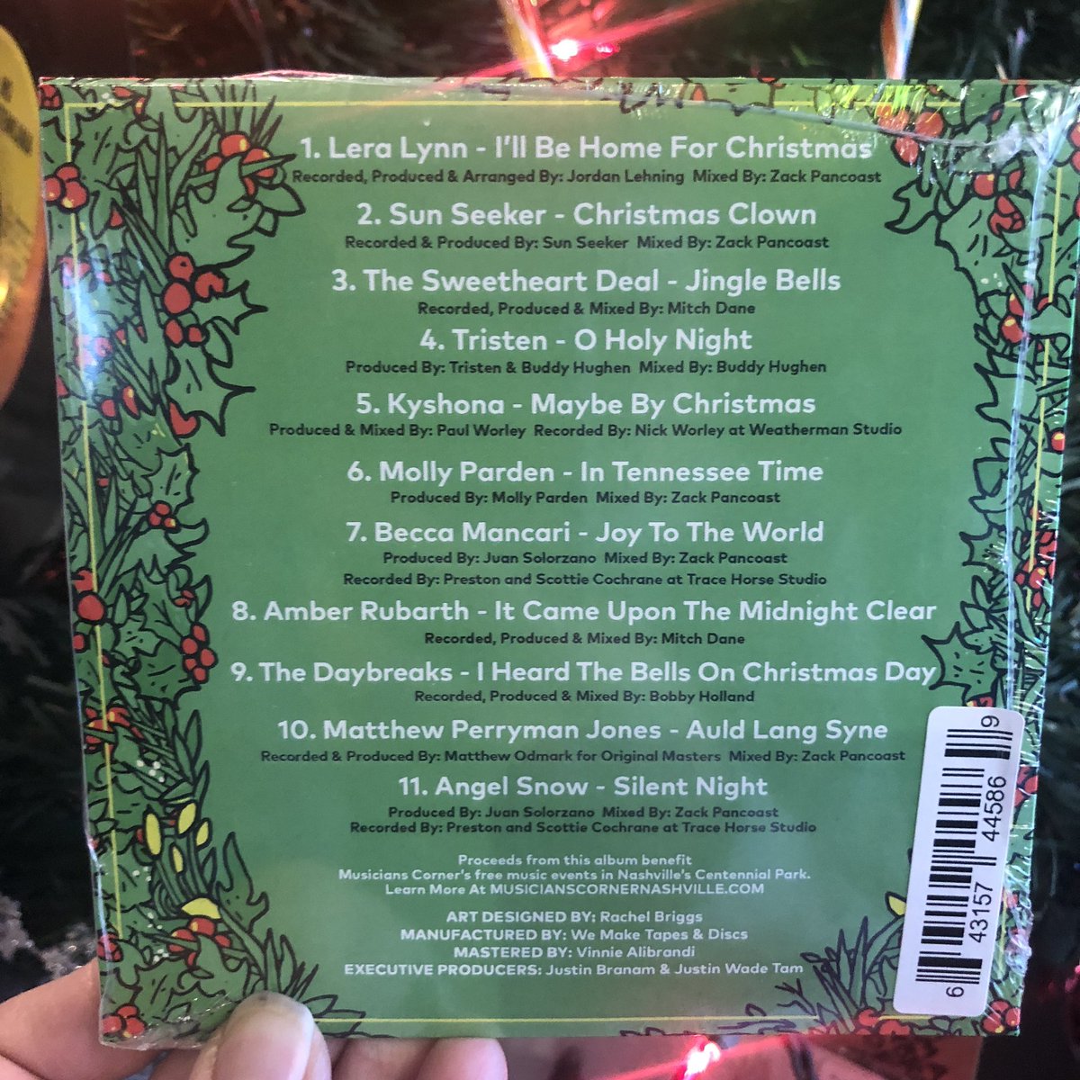 Lovely new holiday tunes by some of Nashville’s best! This sweet comp from our friends at <a href="/musicianscorner/">Andraeus</a> is out now &amp; features art from the uber talented <a href="/wiresandfires/">Rachel Briggs</a> (who created the stunning mural behind our stage). 🎄🎶✨☃️ #nashvillerocks #musicianscorner #christmasmusic