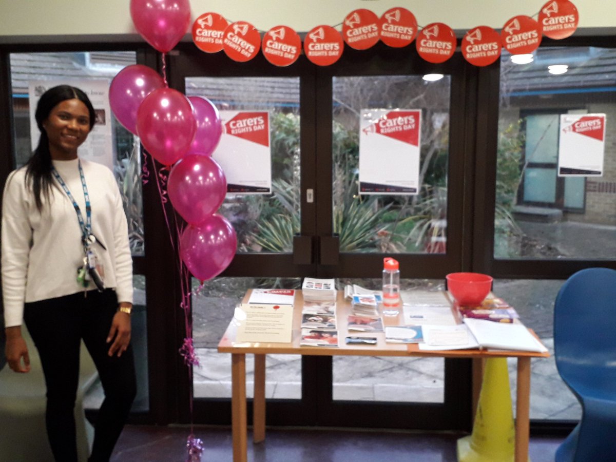 Carers leads at LBH raise the profile of 'Carers Rights day', generating lots of energy &amp; question from carers during visiting hours #kmptproud