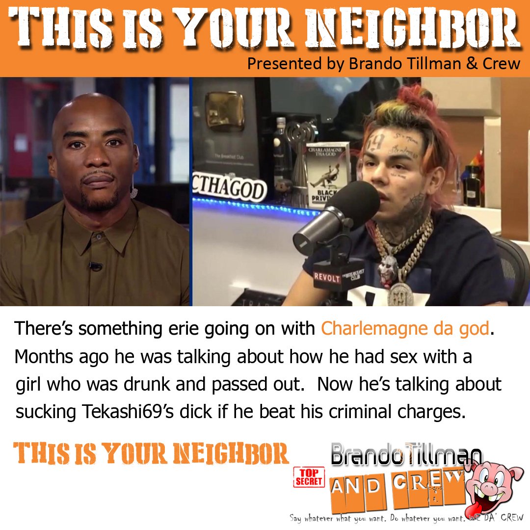 BrandoTillman's tweet photo. Charlemagne da god has went way left field on this one.  He stated on air that he would such Tekashi69's dick.    #tekashi69 #charlemagnedagod #thisisyourneighbor #brandotillman #brandotillmanandcrew #monkscorner #charlestonsc #lowcountry  #wcsc #wcbd #wciv #downlow  #shockjock https://t.co/JevYG1tiMv