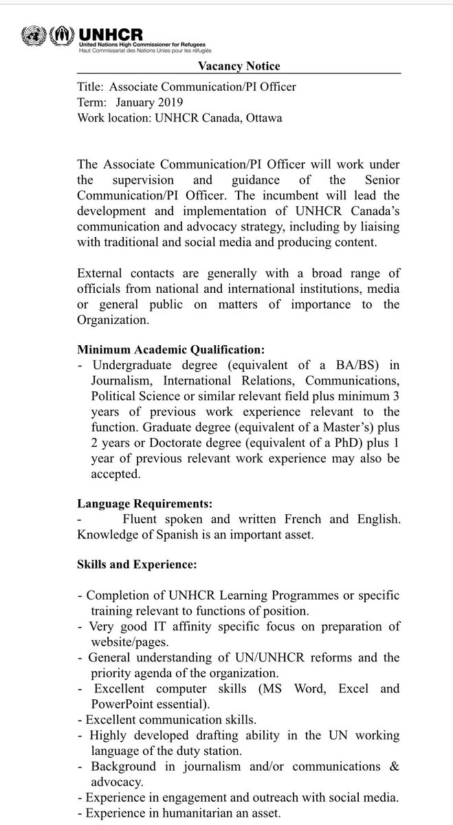 jnbeuze's tweet photo. Click here https://t.co/UnBQcLEpZZ to join @UNHCRCanada communication &amp; fundraising team in Ottawa.

You like advocacy? Social media? Fundraising? 

You want to make a difference for refugees?

This is a job for you! 

As there are two posts, you double your chance to join us! https://t.co/ykmb9nzSeG